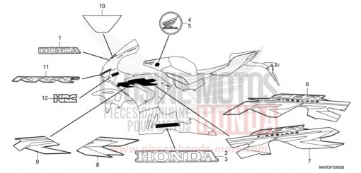 MARCA/STRISCIA (1) CBR1000SPL di 2020